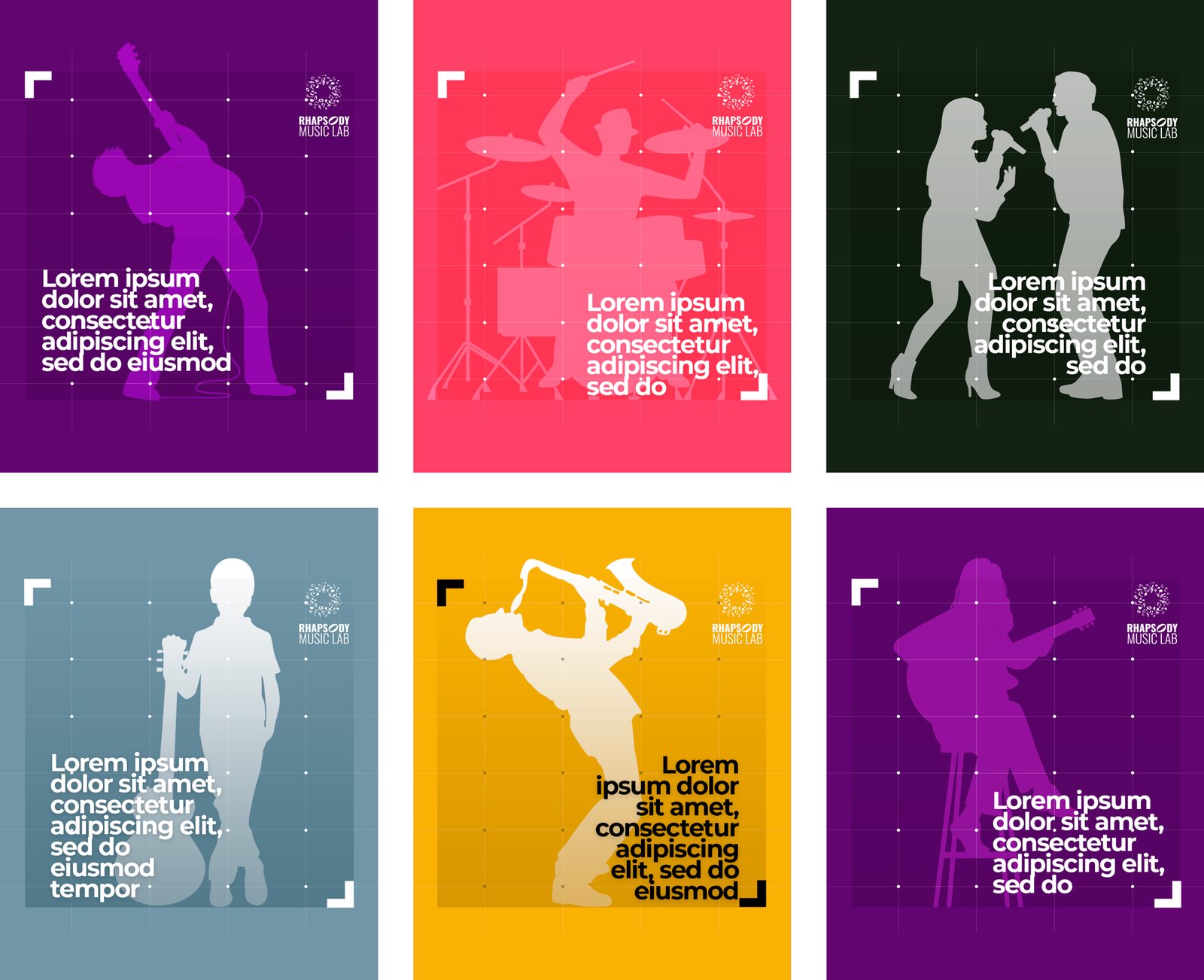 Rhapsody Music Lab — serie silhouette e messaggi