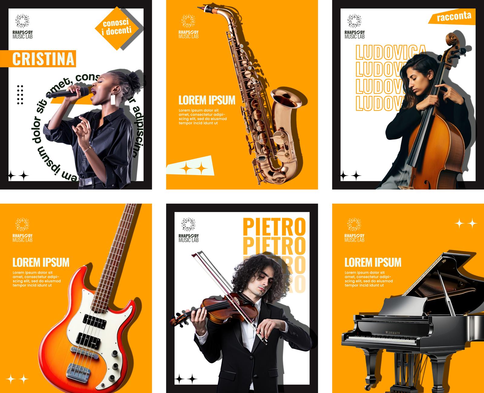Rhapsody Music Lab — serie docenti e strumenti